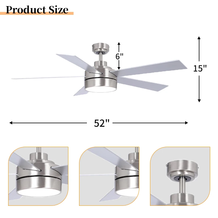 Потолочный потолочный светильник с 5 лезвиями