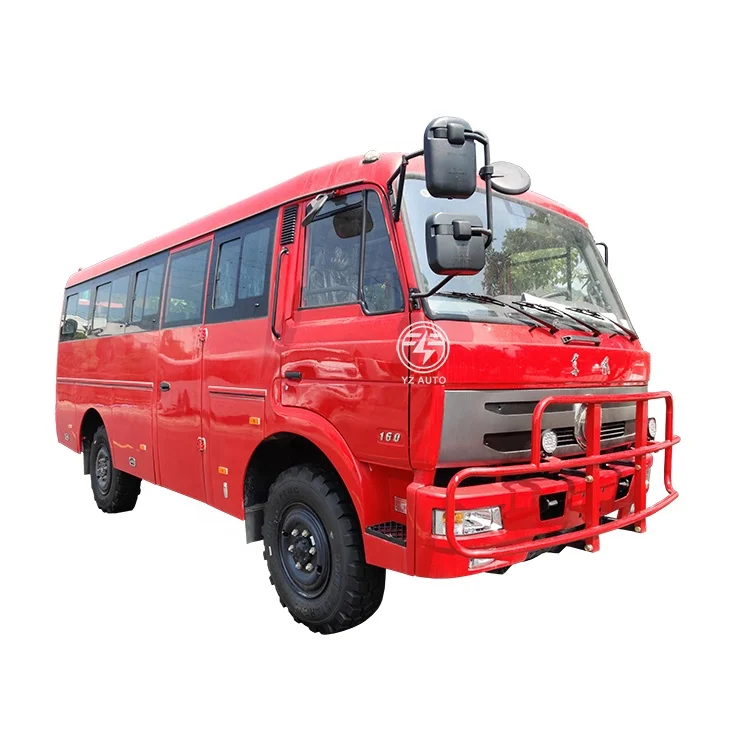 4WD Off Road Passenger Bus Diesel Powered China LHD 4X4 Bus for sale