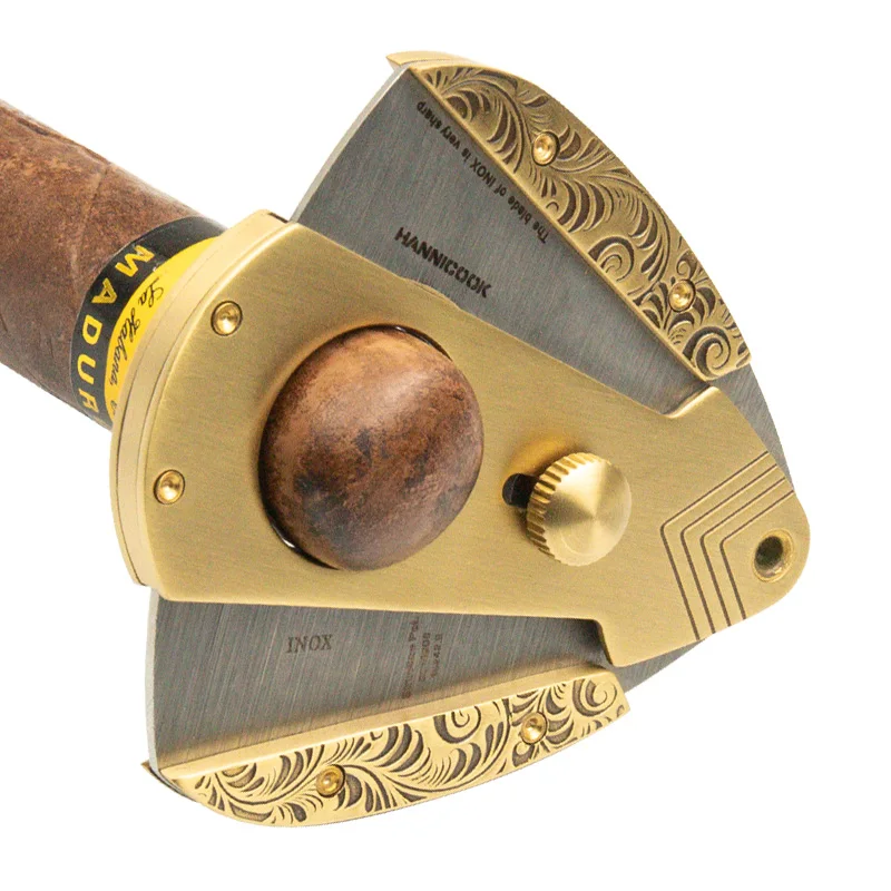 Custom Logo cigarette cutter cigar accessories stainless steel cigar scissors in stock travel portable cigar cutter