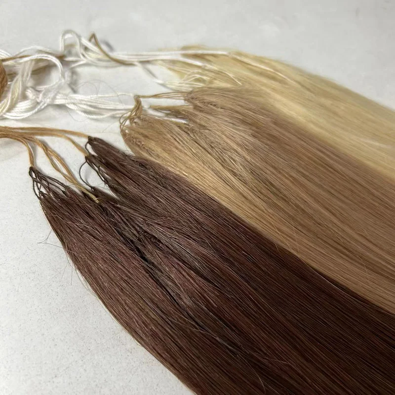 Factory Full handmade European Feathers Hair Extensions Invisible Double Drawn 100% Human Hair without foreign body feeling
