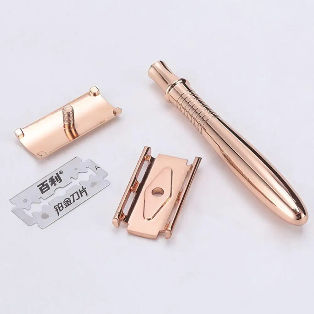 
Women leg body hair double edge shaving razor mens shaver with razor blades luxury gift set manufacturer 