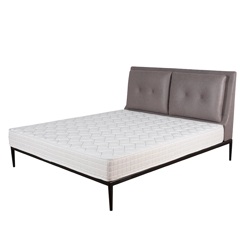 Modern Luxury Bed Hotel Bedroom Furniture Set King Size Soft Upholstered Double Leather Headboard Wood Frame Elegant Design Home