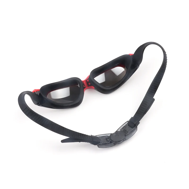 
Black color cool design anti fog mirror coated swimming goggle adult silicone swimming goggles 