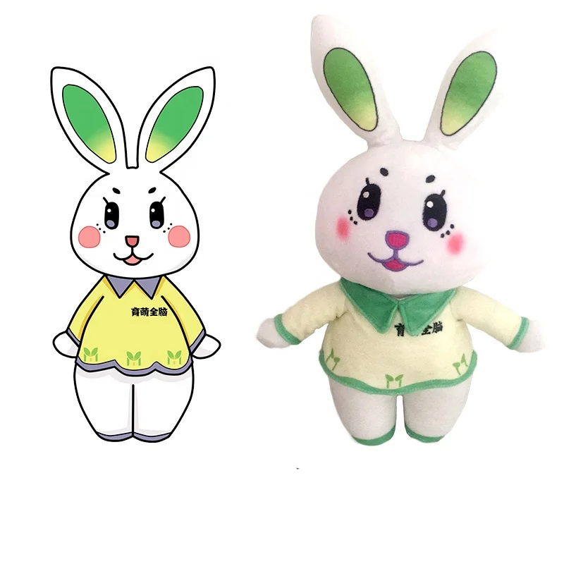 Plush Soft Stuffed Cuddly Cute White Easter Bunny Animal Rabbit for Baskets Babies