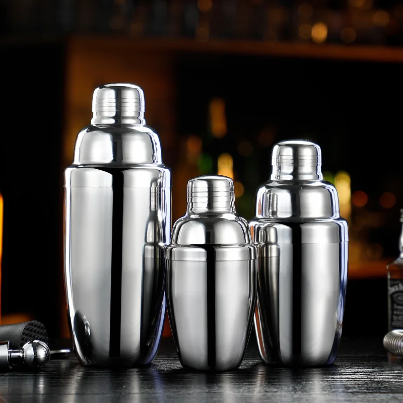 Professional Barware Tools Cocktail Shaker Set Bar Bartender Kit Stainless Steel Silver Cocktail Shaker Drink Set