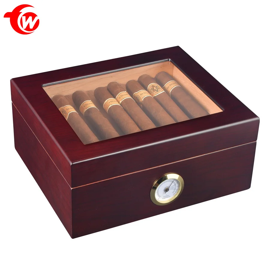 Customized  manufacturer cabinet  piano laqucer Cigar Accessories Handmade Cigar Humidor wood cigar boxes