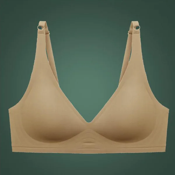Dropshipping Girls Fashion Simple Soild Color Push Up Wireless T-shirt Bra Comfort Women Seamless Bra