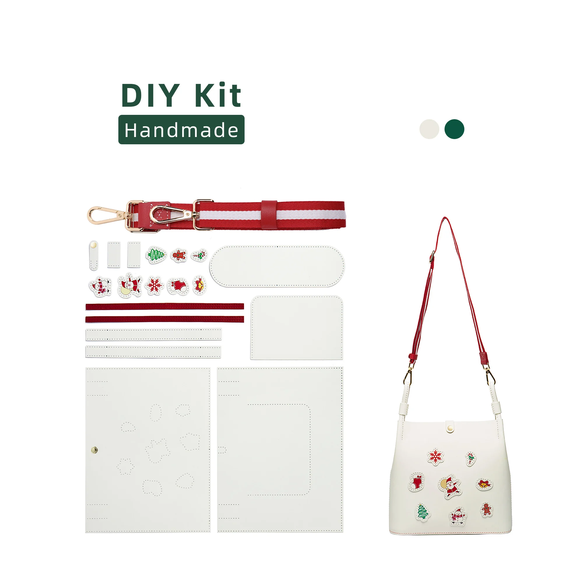 SEWINGFISH DIY Leather lady Handbags Unique Gift for Children Students Adults Teenagers diy bag kit