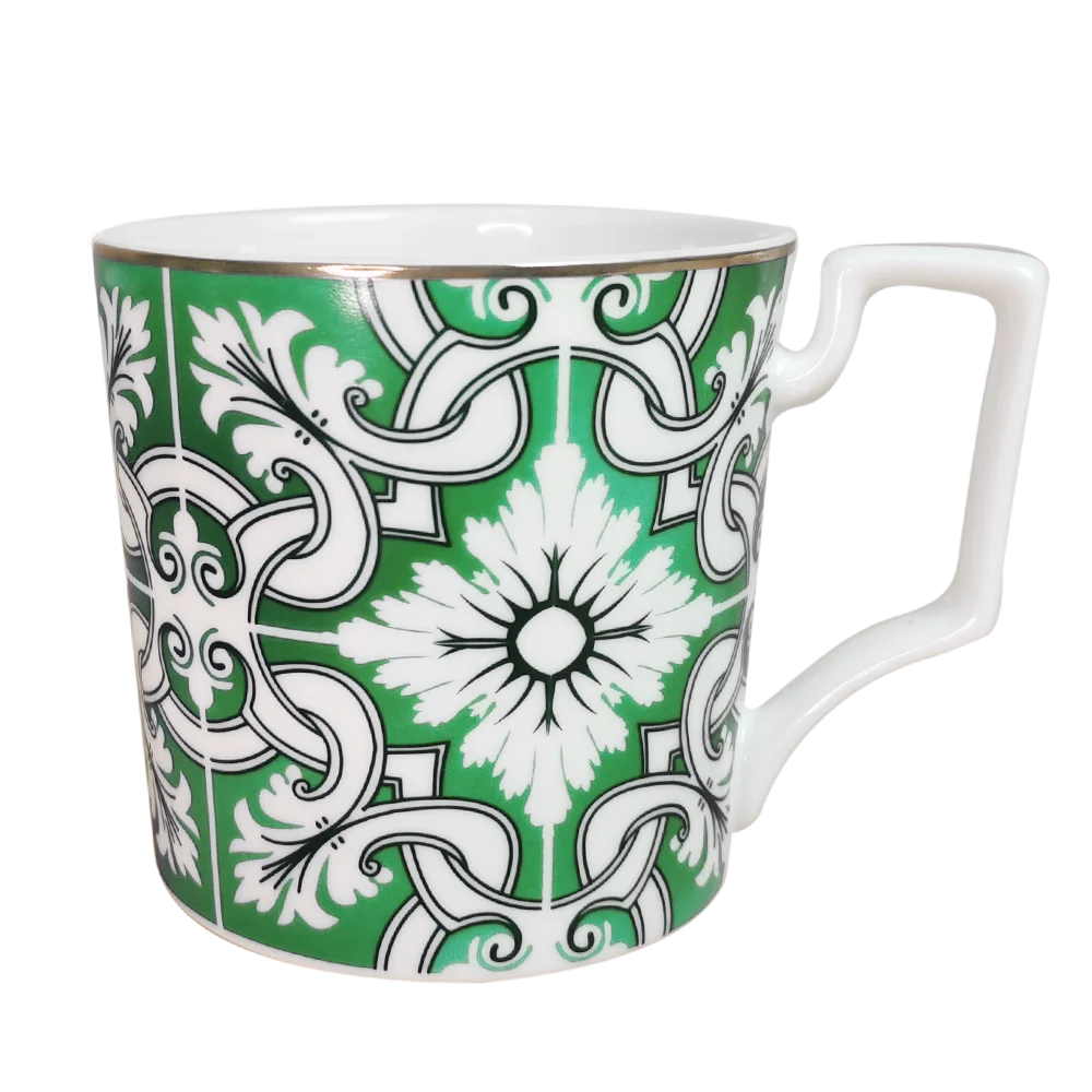 Restaurant luxury Bone China Coffee Cup And Saucer Dinner Sets Gold Tea Cup Sets Custom Mug With Logo Tableware