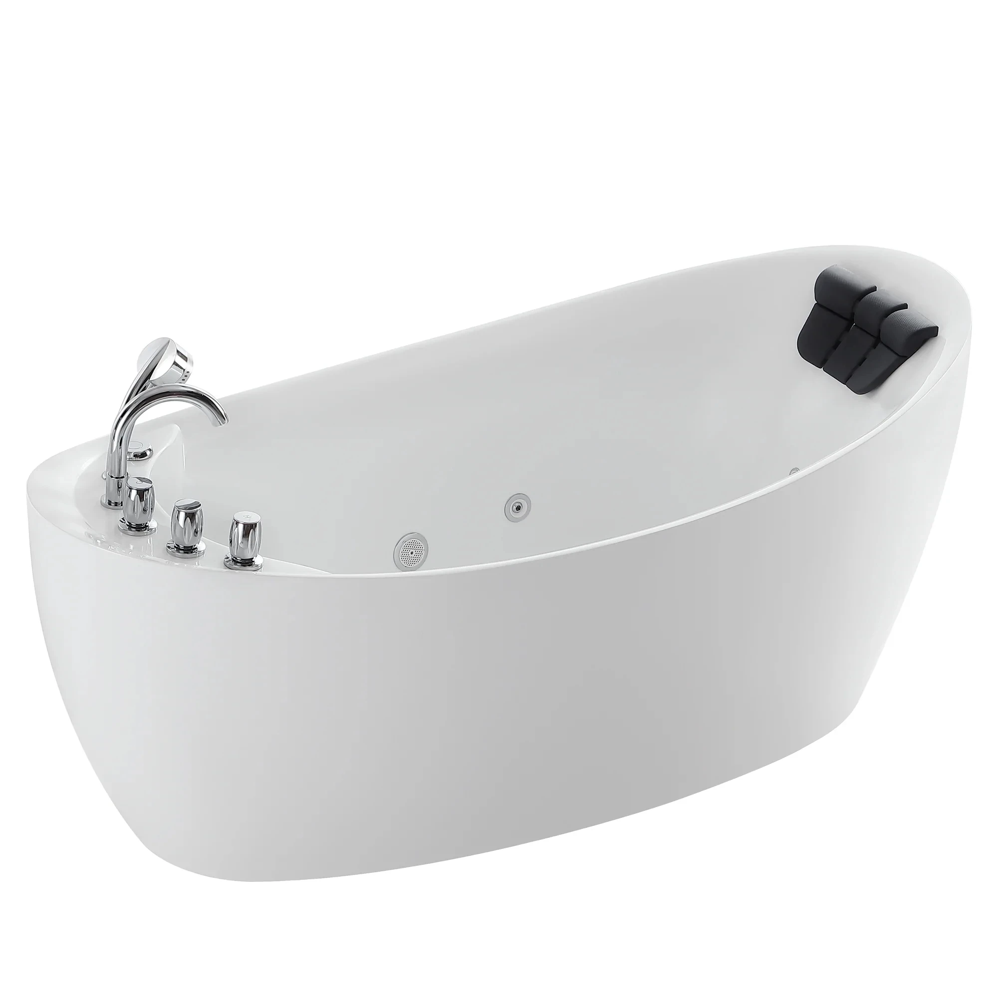 Indoor White Freestanding Massage Bathtub Hot Selling  Acrylic Bathroom Alone Jet Whirlpool Spa Bathtub Jetted Tub Hydro Tub2023