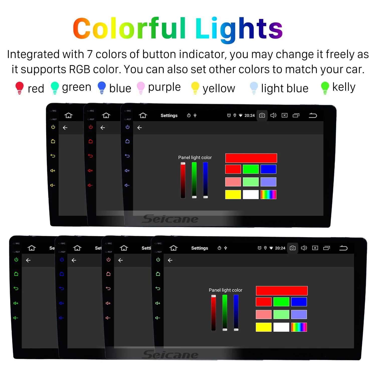 1 Din  9 inch Android 11.0 Universal Touchscreen Multimedia Player with WIFI GPS Navigation support SWC