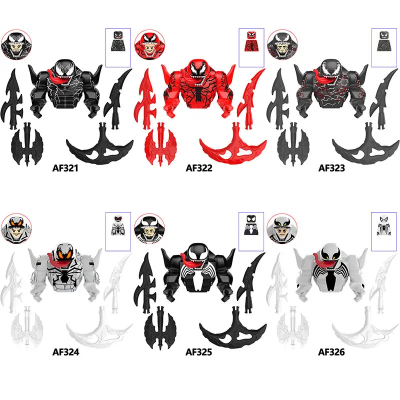 Movie Series Mini Action Figures Bricks Comic Anime Assembly Building Blocks Toys for Children AF321-326