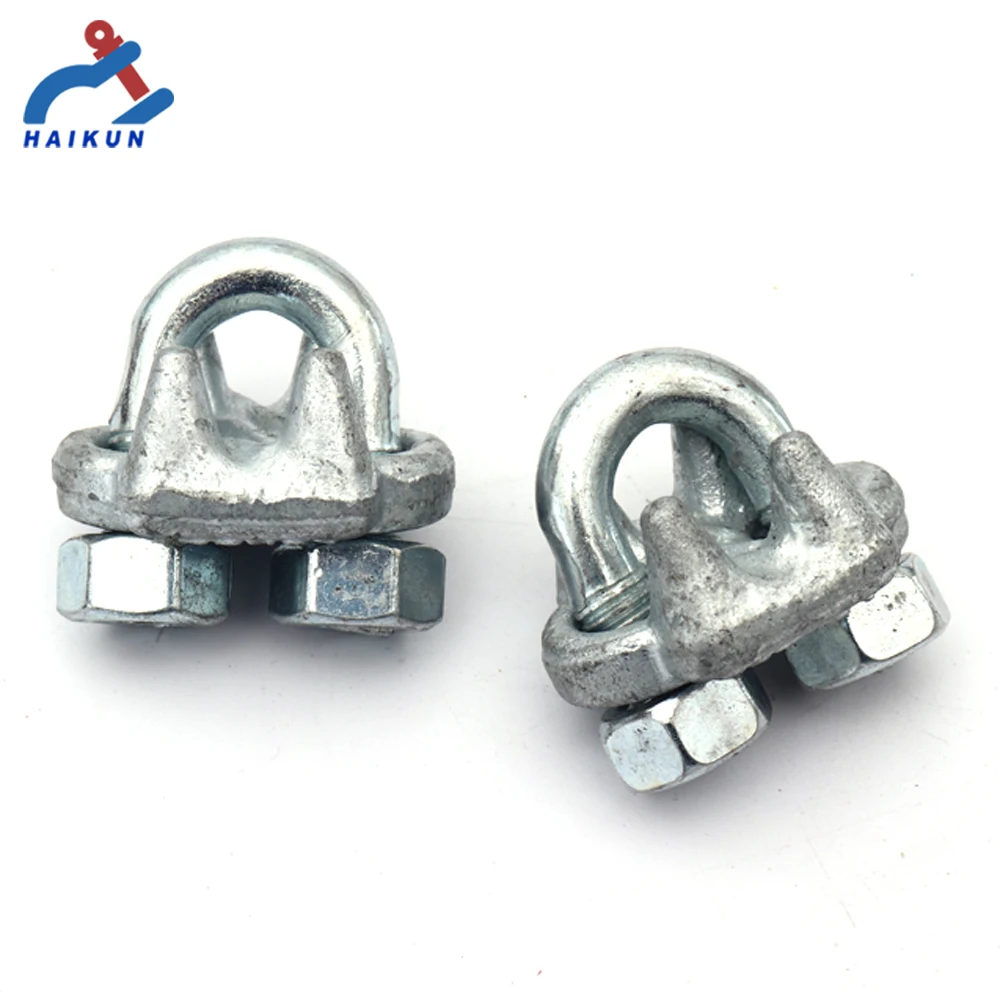 Us Type Heavy Duty Drop Forged Galvanized Carbon Steel Clamp 450D11 Fastener Wire Rope Clips