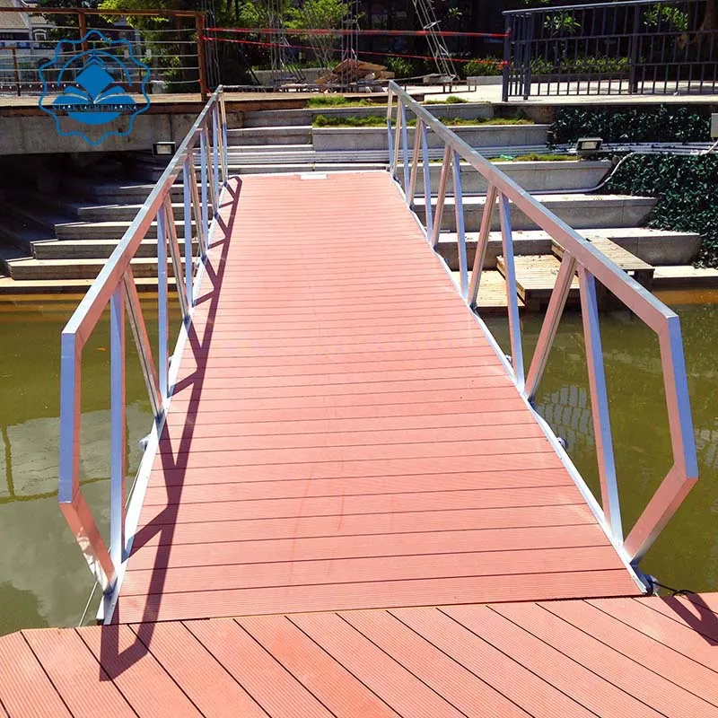 Marina  floating jetty T6061 marine marine float Aluminum walkway bridge