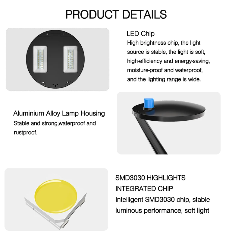 JD LED 50W 75W 100W Road Light Public LED Solar Street Light for Cheap Price Modern Design