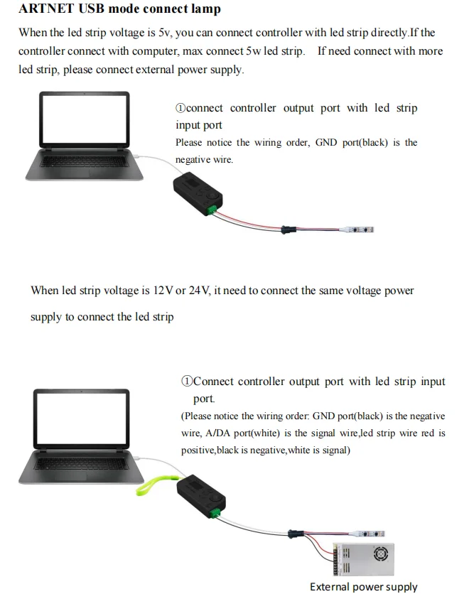 led light controller 5v wifi dmx driver 680 pixels for 1 port dimmer strip lights for events