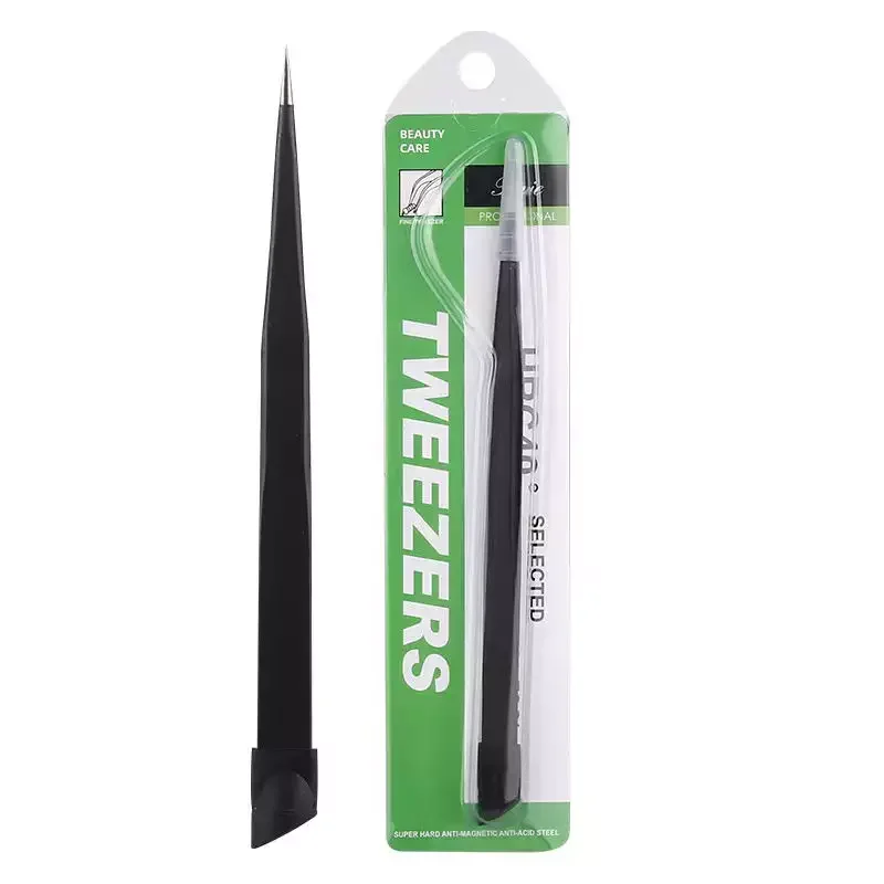 Wholesale Stainless Steel Nail Art Tool 2 In1 Nail Tweezers With Silicone Pressing Head For Nail Sticker & Rhinestones