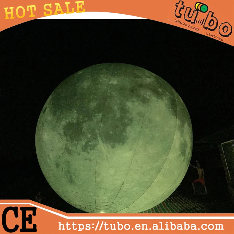 
 6 м надувной гигантский надувной светодиодный светильник лунный шар/надувная декоративная Луна для продажи  