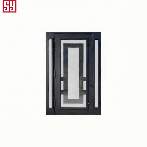 Customized High-End French Style Entry Door High Quality Wrought Iron with Glass Luxury French Style Door