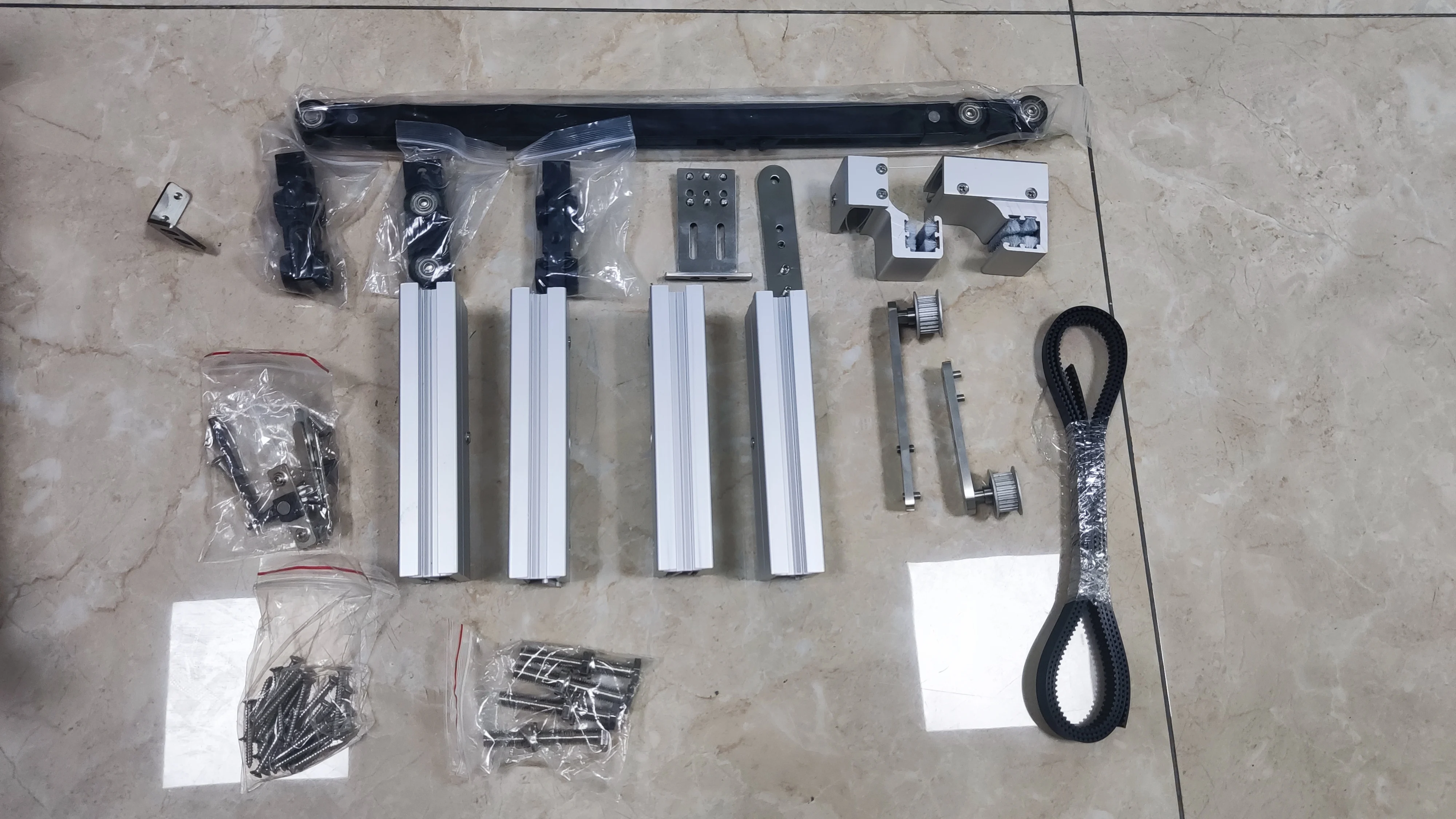 FENGZE 1 Fixed +2 Moving Doors Sliding Shower Door System Glass India Nepal Belt Sliding Shower Door Fittings Hardware