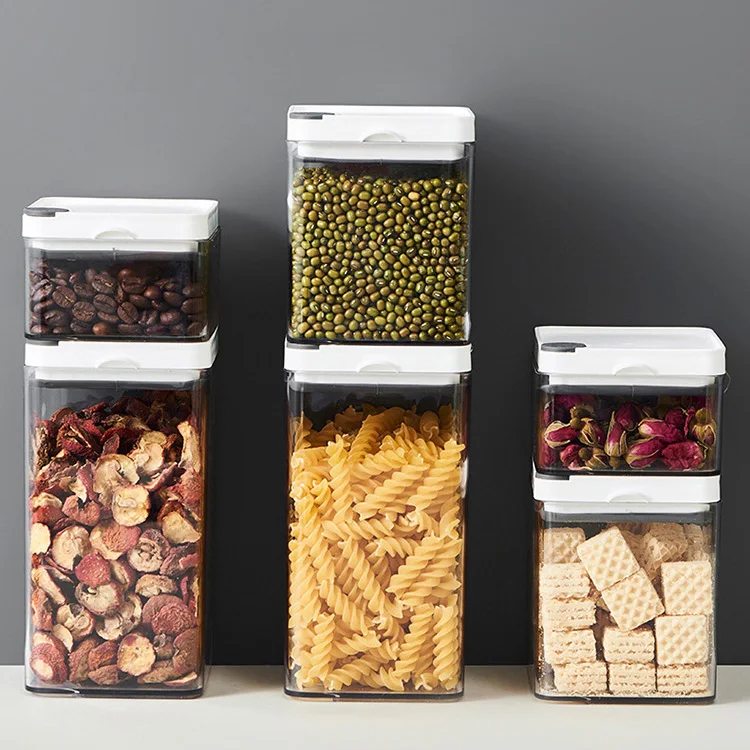 Grain storage cans airtight storage container fridge box plastic refrigerator organizer bins set for refrigerator