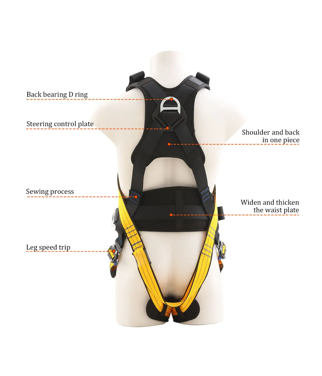 Double hook full body five point safety belt harness and high-altitude work