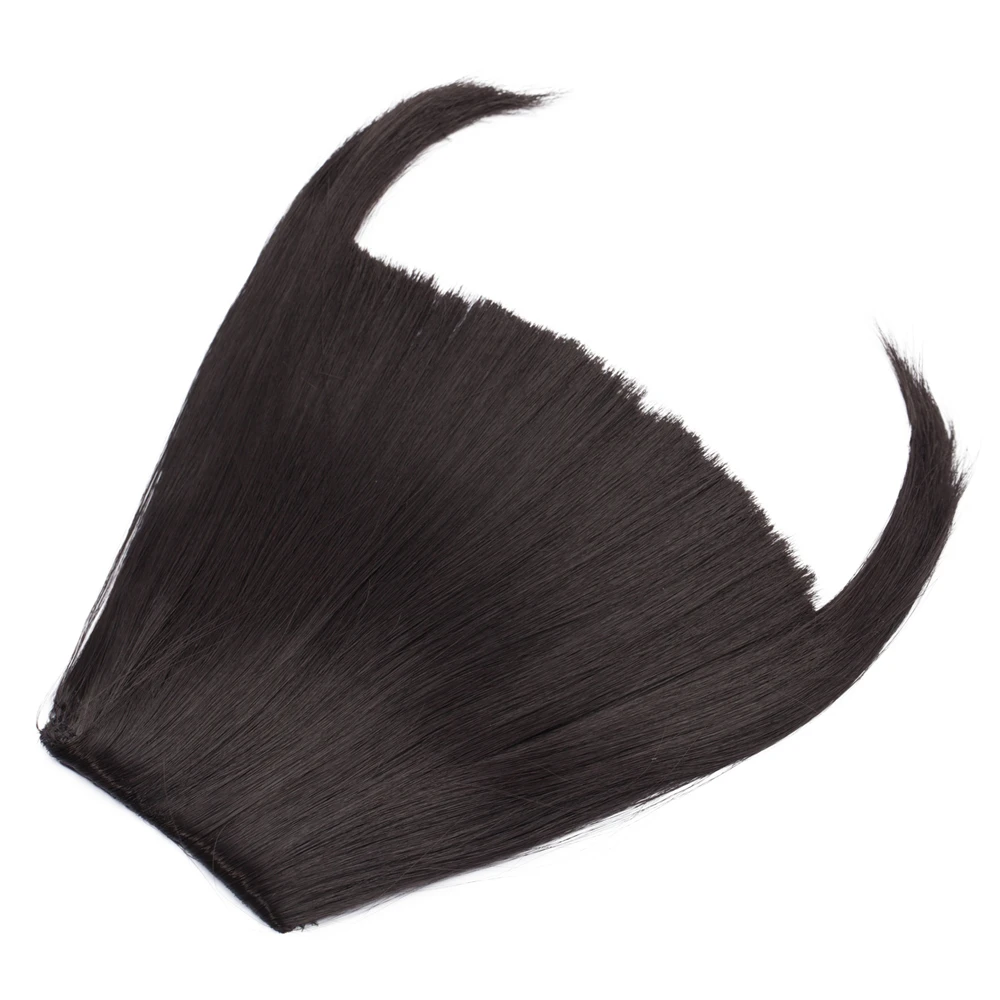 Synthetic hair bang with 2 clips Short Straight Black Side Bang for Women Hair Wig