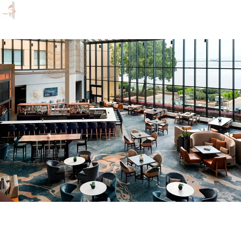 Foshan Sanhe custom 5 star high end commercial hotel furniture restaurant set