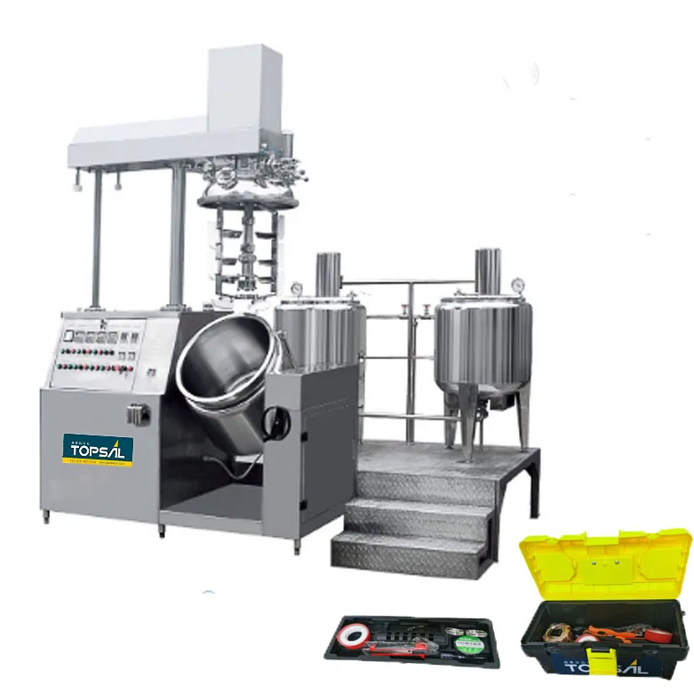 200L Mixing Cosmetic Tank Emulsion Homogenizer Paint Mixing Equipment Vacuum Emulsifying Machine