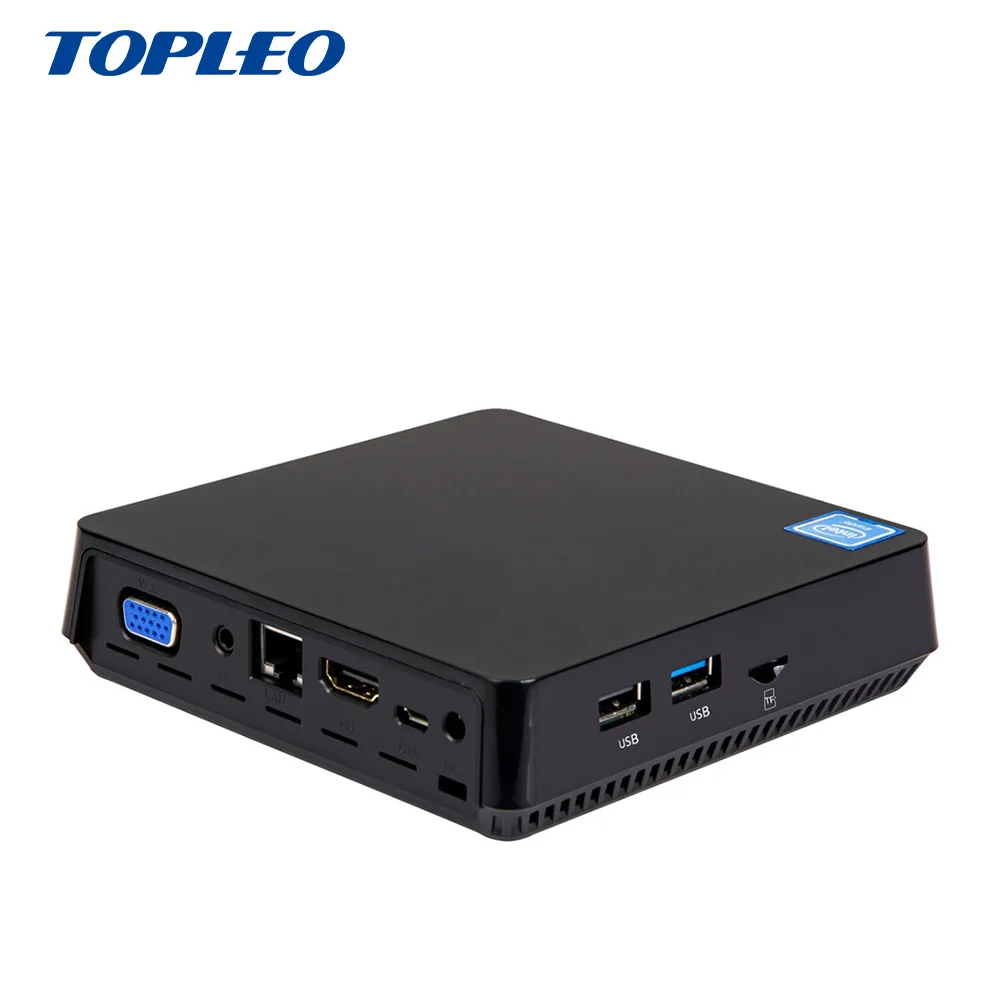 Toplo industrial OEM low price VGA dual display intel atom z8350 gaming linux ubuntu mini desktop pc windows10