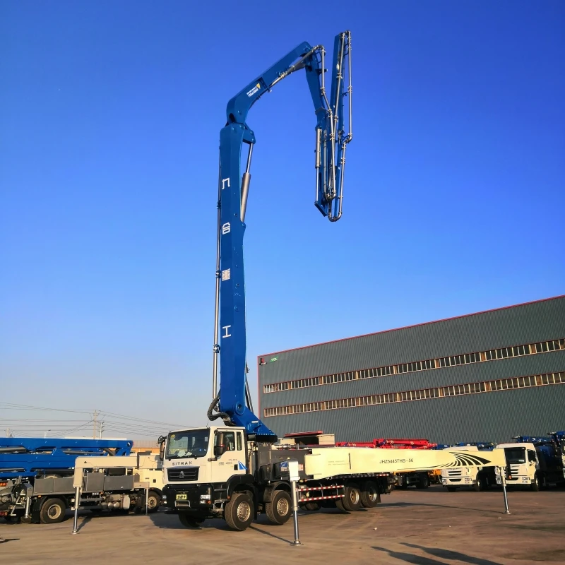 A 48/52/56-meter concrete pump truck produced by Jiuhe Concrete Machinery Production Expert factory in China