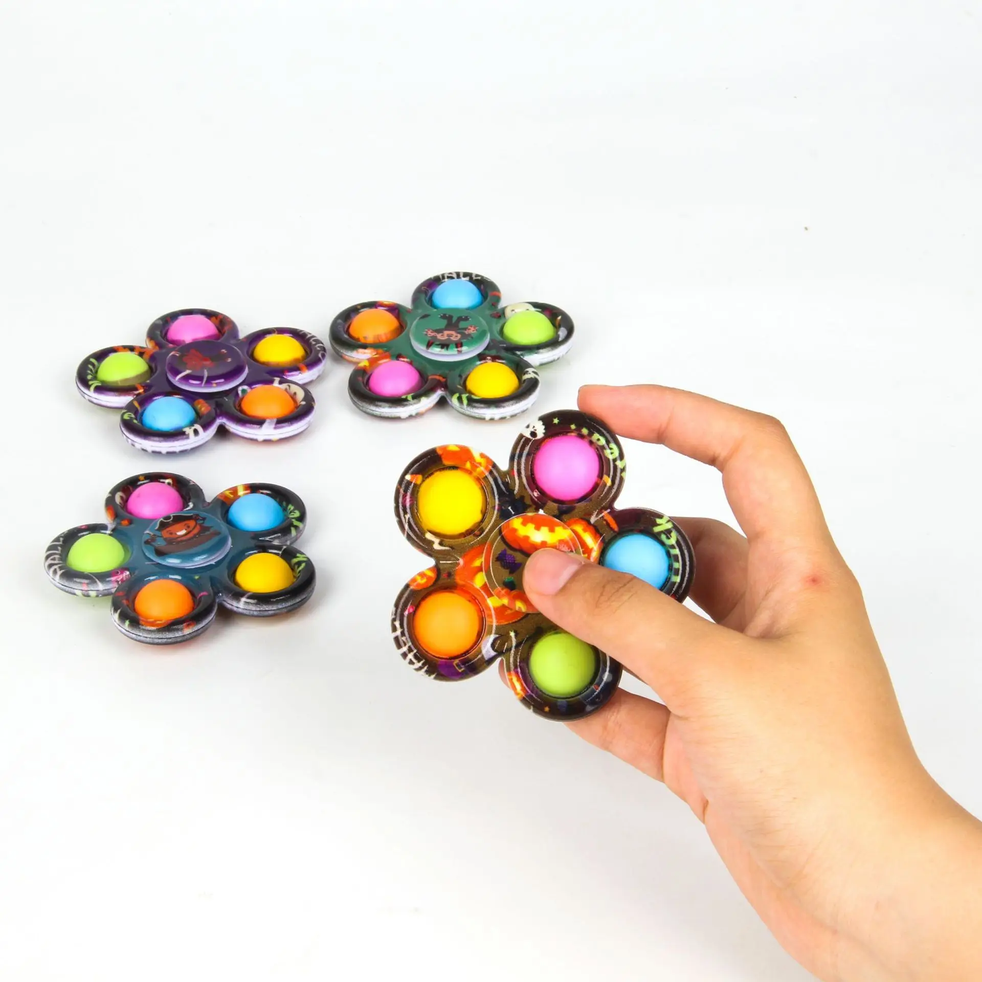 Pop Bubble Fidget Spinners for Party Favors Hand Fidget Bulk Toys for Classroom Prizes Halloween Gifts for Kids Goodie Bag