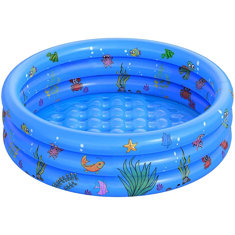 Big Summer 3 Rings Inflatable Kiddie Swimming Pool for Toddler