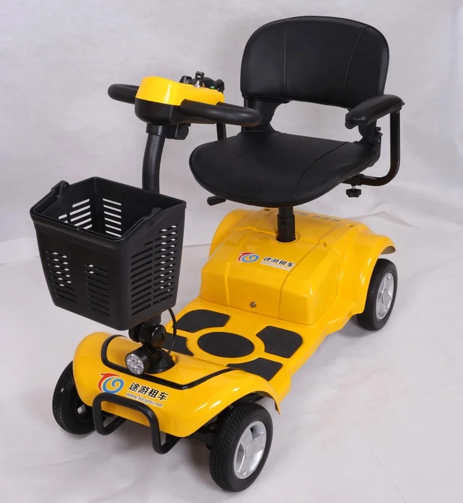 electric mobility scooter with four wheels