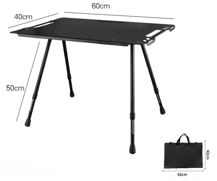 AIRKYE OEM Outdoor Aluminum IGT table Portable Ultralight Multifunctional Foldable table Camping Tactic Picnic Table