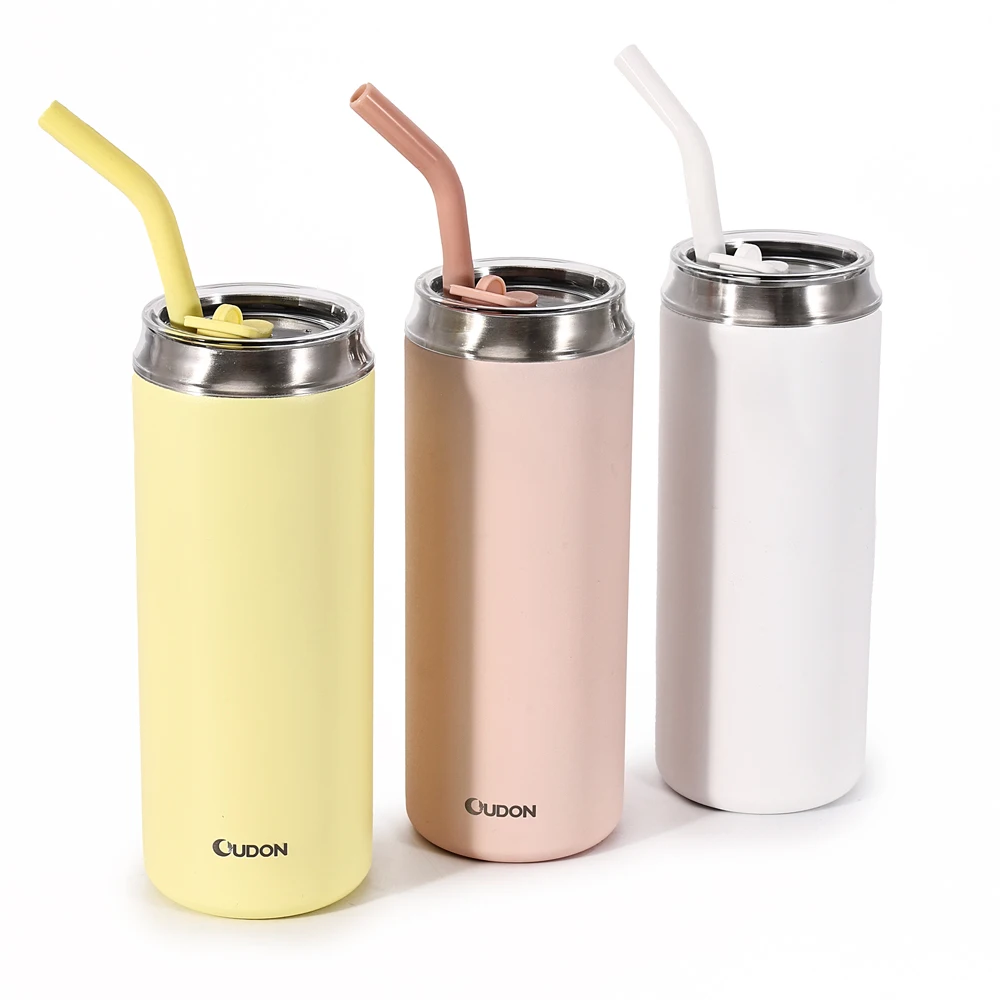 Powder Coated 20oz Custom Painting Color Double Wall Stainless Steel Travel Mug With Lid And Straw