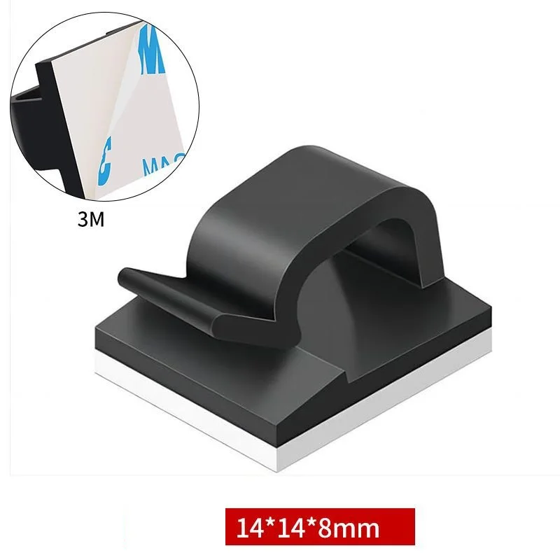 Self-adhesive Cable Holder Fixer Clips Organizer Management Adhesive For Home Office Car Wire Manager Wall Sticker w24-718