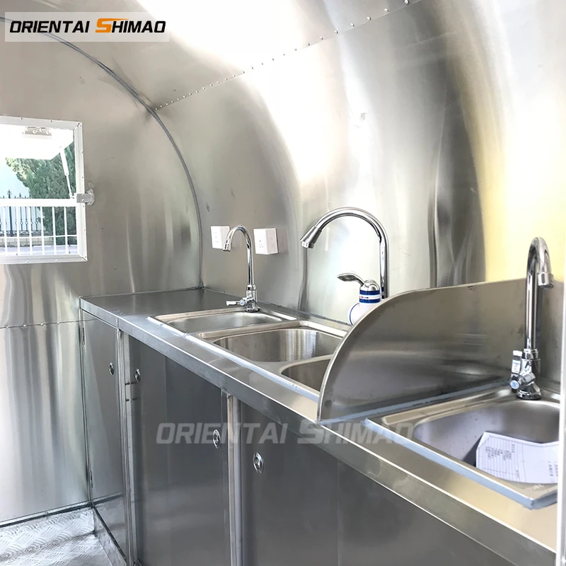 Мини концессий прицепу для Еды Тележка для кофе из Нержавеющей Стали продуктовый фургон