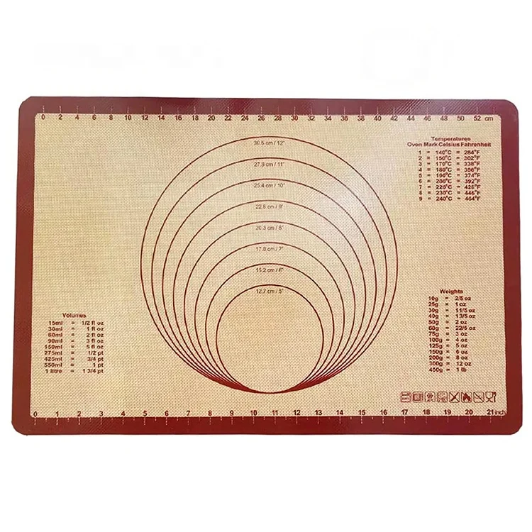 Custom 60x40 Latest Hot Selling Kitchen Food Safe Baking Mat Baking Mat Rectangle Customized Silicone Baking Mat
