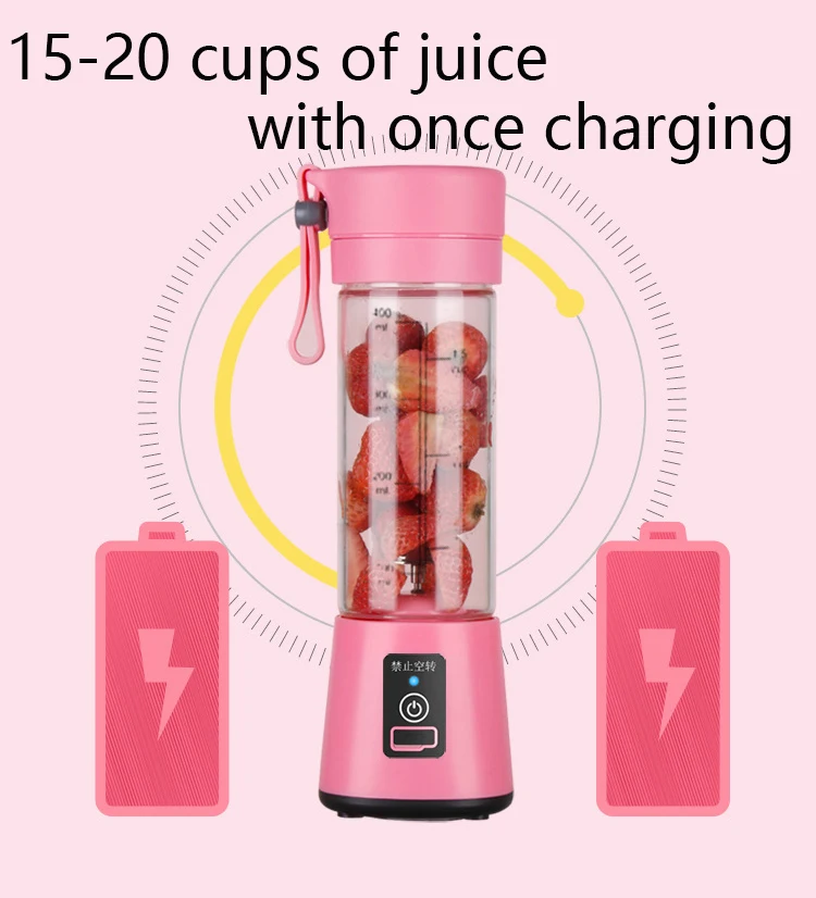Juicer Squeezer Portable Juicer Mini Blender USB Rechargeable Small Personal Blender Mixer Waterproof Juicer Cup