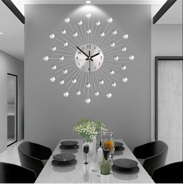 Hot sale wrought iron wall clock wholesale factory price silent wall clock high quality metal silent wall clock