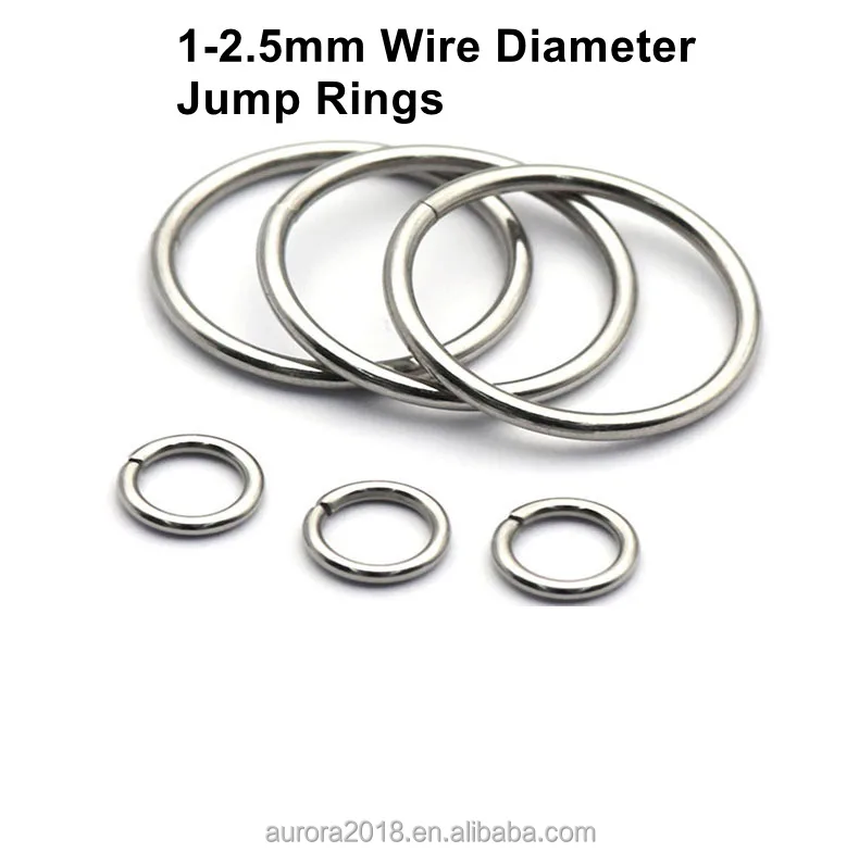 304 Stainless Steel Jump Ring 1000pcs Openable Close Jump Rings Diameter 2 to 30mm Jump Rings for Jewelry Making