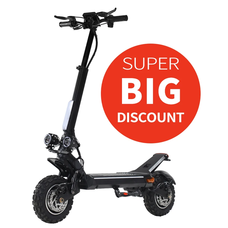 Hot Sale 11 Inch Off-Road Electric Scooter 1200W/2000W Power High Speed-80 km/h Double Disc Powerful Two-Wheel Vehicle