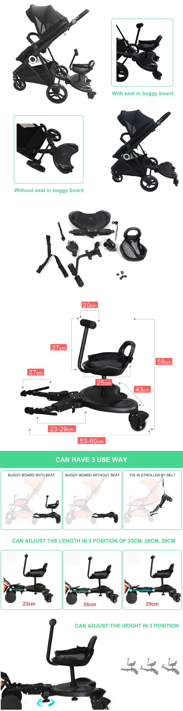 Customized brand luxury new style outdoor foldable kid twins stroller double seat western saddle with canopy