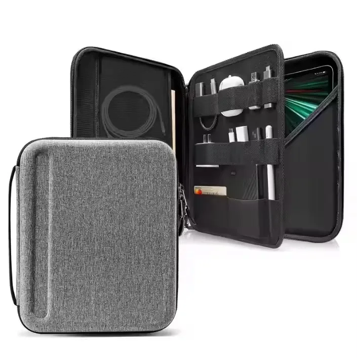 Hard Shell EVA Tablet Sleeve Case Travel Tablet Protective Organizer Office Laptop Pen Cable Charger Electronics Stationary Bag