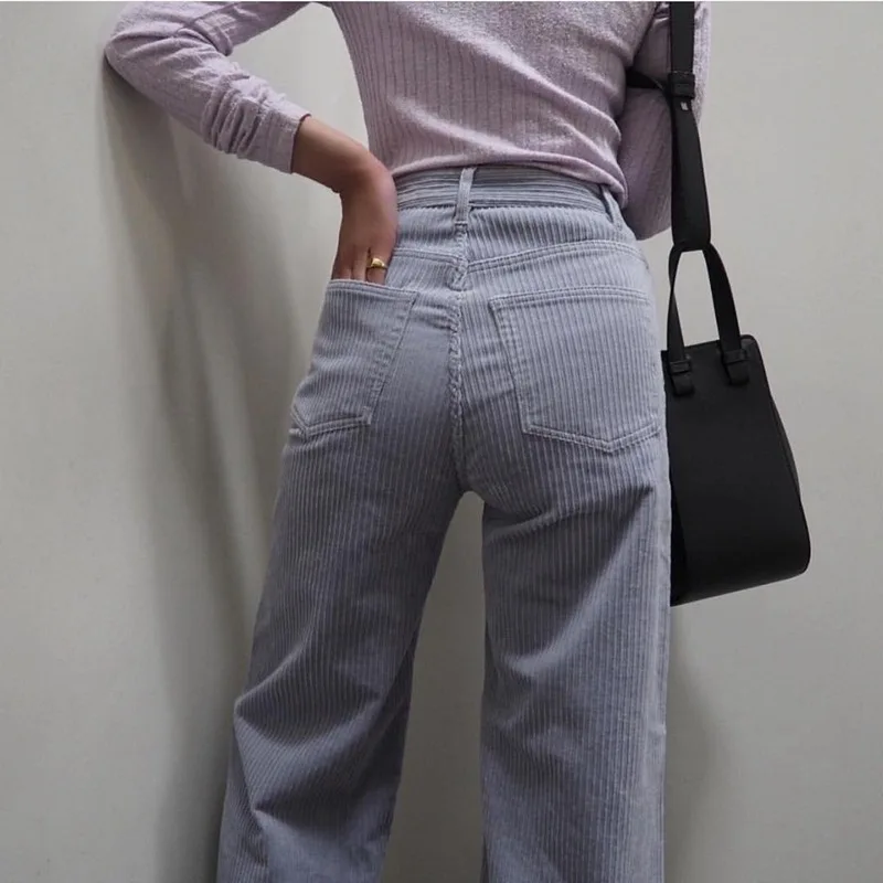 S0907C Hot sale women corduroy loose pants