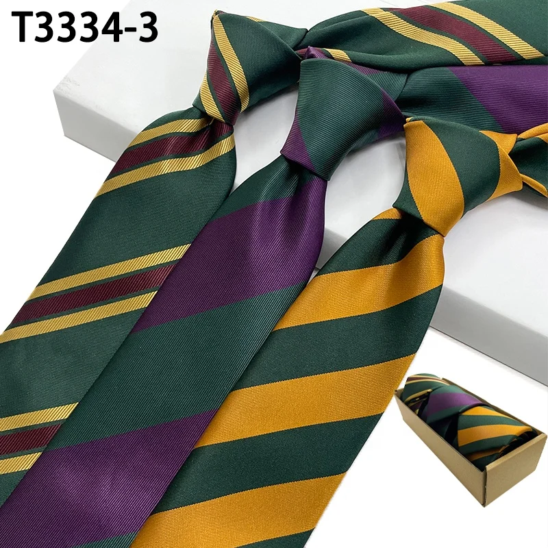 Top selling wholesale tie gravatas herry porter 3Pcs 100% polyester student necktie corbatas de harry striped pot ter
