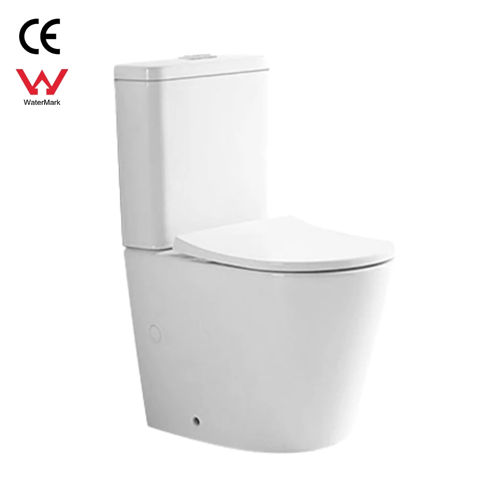 Chaozhou washdown ceramic floor mounted two piece wc toilet  rimless flushing toilet P-trap bathroom toilets