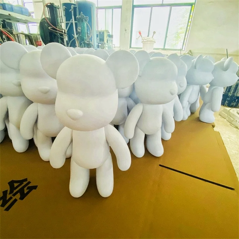 1M zige worldwide Violent Bear Figure DIY White Bear Figure Doll Home Decoration Action Model Toy gift Violent gloomy Fluid Bear