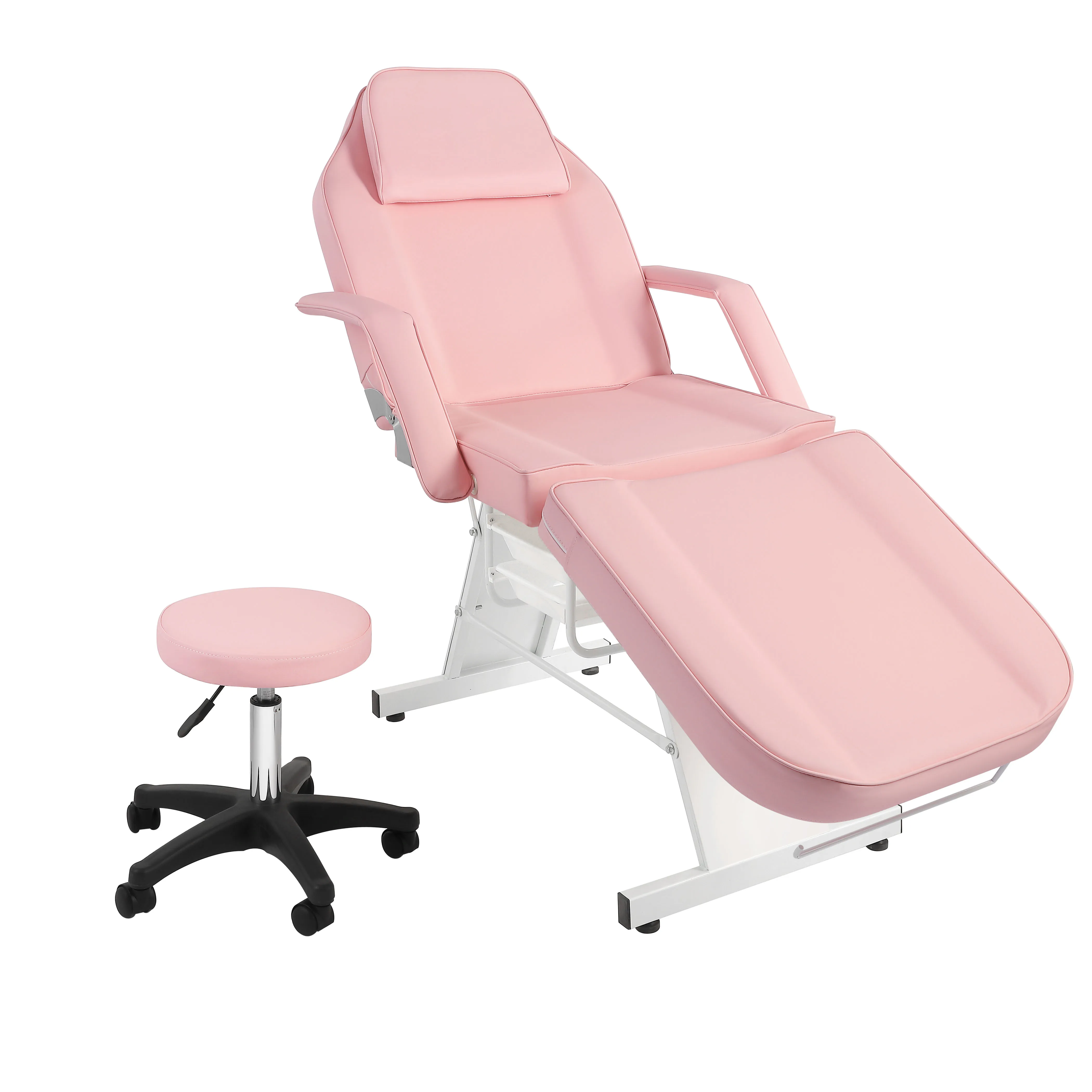 Pink Facial Bed Tattoo Chair Beauty Massage Chair With Two Drawers Mauifacture Direct Sale (1600689483300)